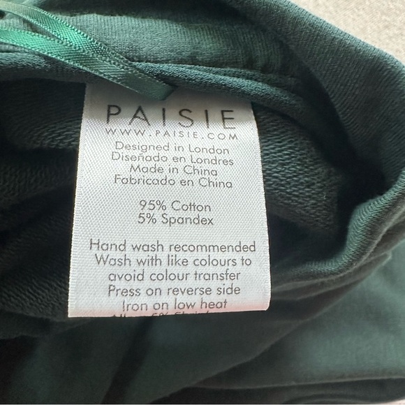 Paisie Cotton Ankle Trousers. Green. Size 6 (UK Size 10). - Picture 5 of 8